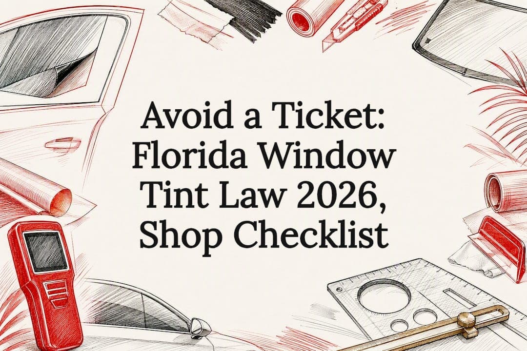 Avoid a Ticket: Florida Window Tint Law 2026, Shop Checklist