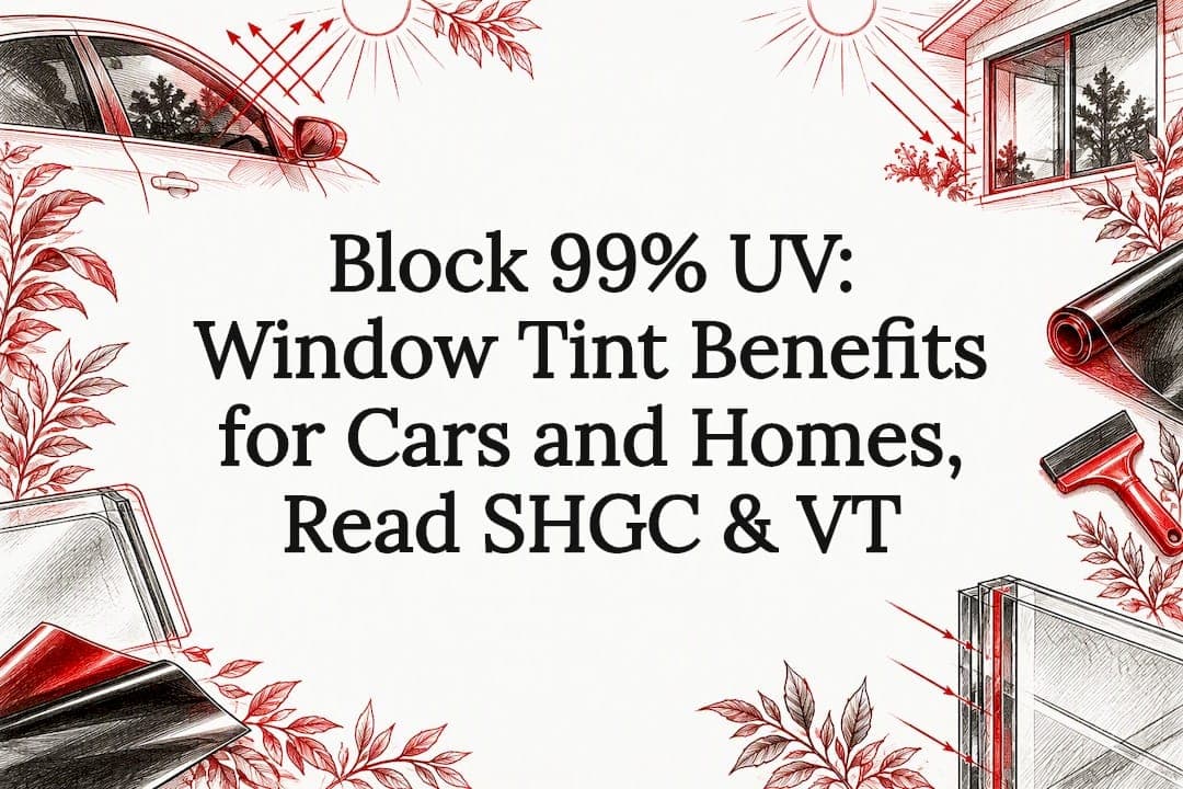 Block 99% UV: Window Tint Benefits for Cars and Homes, Read SHGC & VT